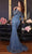 Ladivine CB118 - Quarter Sleeve Embellished Evening Dress Special Occasion Dress
