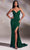 Ladivine CC2162 - Lace Up Back Prom Dress Prom Dresses 2 / Emerald