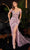 Ladivine CC2164 - Floral Corset Prom Dress Special Occasion Dress 2 / Mauve