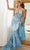 Ladivine CC2189 - Sheer Embellished Prom Dress Prom Dresses 2 / Blue