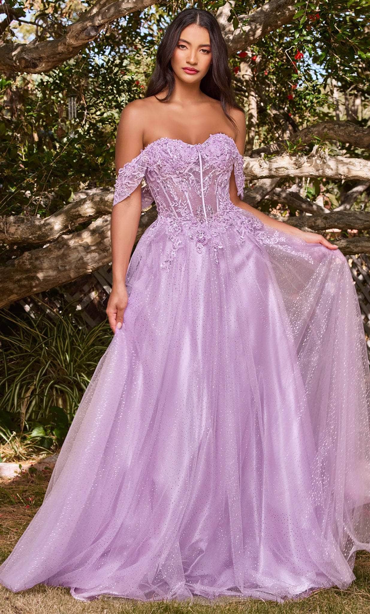 Ladivine CD0198 - Lace A-Line Prom Dress – Couture Candy