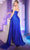 Ladivine CD0201 - Draped Prom Dress with Slit Prom Dresses