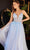 Ladivine CD2214 - Plunging V-Neck Appliqued Prom Gown Prom Dresses
