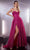 Ladivine CD252 - Lace Up Corset Prom Dress Prom Dresses 2 / Fuchsia