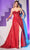 Ladivine CD252C - Cowl Neck Glitter Evening Gown Evening Dresses 16 / Red