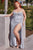 Ladivine CD254C - Cowl Corset Plus Prom Dress Prom Dresses 16 / Silver
