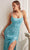 Ladivine CD262 - Illusion Side Sequin Prom Gown Special Occasion Dress 2 / Ocean Blue