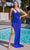 Ladivine CD287 - Asymmetric Cutout Evening Gown Special Occasion Dress 2 / Royal