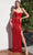 Ladivine CD293 - Strapless Embellished Prom Dress Special Occasion Dress 4 / Red