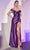 Ladivine CD8295 - Jeweled Satin Prom Dress Prom Dresses 4 / Purple