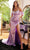 Ladivine CD875 - Satin Cold Shoulder Prom Dress 2 / Lavender