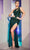 Ladivine CD884 - Sequin One Shoulder Prom Dress Special Occasion Dress 2 / Emerald-