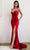 Ladivine CD888 - Jewel Trimmed Prom Dress Evening Dresses 2 / Red