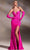 Ladivine CD889 - Strapless Ruched Prom Dress Evening Dresses 2 / Fuchsia