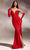 Ladivine CD889 - Strapless Ruched Prom Dress Evening Dresses 2 / Red