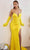 Ladivine CD889 - Strapless Ruched Prom Dress Evening Dresses 2 / Yellow