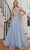 Ladivine CD994 - Applique A-Line Prom Dress Prom Dresses 4 / Blue-