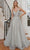 Ladivine CD994 - Applique A-Line Prom Dress Prom Dresses 4 / Silver-