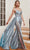 Ladivine CDS417 - Sash Detailed Prom Dress Prom Dresses 2 / Dusty Blue