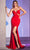 Ladivine CH131 - Rhinestone Illusion Evening Dress Prom Dresses XXS / Red-