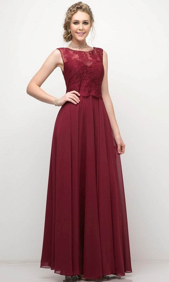 Ladivine CJ245 - Illusion Jewel Chiffon Dress