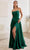 Ladivine CJ527 - Scoop Prom Dress with Slit Special Occasion Dress 2 / Emerald