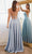 Ladivine CJ527 - Scoop Prom Dress with Slit Special Occasion Dress 2 / Paris Blue