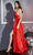 Ladivine CJ527 - Scoop Prom Dress with Slit Special Occasion Dress 2 / Red