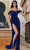 Ladivine CL03 - Velvet Sequin Evening Dress Prom Dresses 4 / Royal-