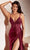 Ladivine CM318 - Deep V-Neck Satin Prom Gown Special Occasion Dress