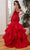 Ladivine CM329 - Floral Detailed Mermaid Tiered Gown Special Occasion Dress