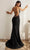 Ladivine CM330 - Butterfly Beaded V-Neck Prom Gown Special Occasion Dress