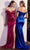 Ladivine HT119 - Off Shoulder Sheath Evening Gown Special Occasion Dress 6 / Magenta