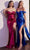Ladivine HT119 - Off Shoulder Sheath Evening Gown Special Occasion Dress 6 / Royal