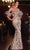 Ladivine J820 Prom Dresses 2 / Silver-Nude