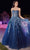 Ladivine J852 - Strapless Corset Prom Dress Special Occasion Dress 2 / Lapis Blue