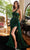 Ladivine KV1071 - One Shoulder Sequin Prom Gown Special Occasion Dress 2 / Emerald