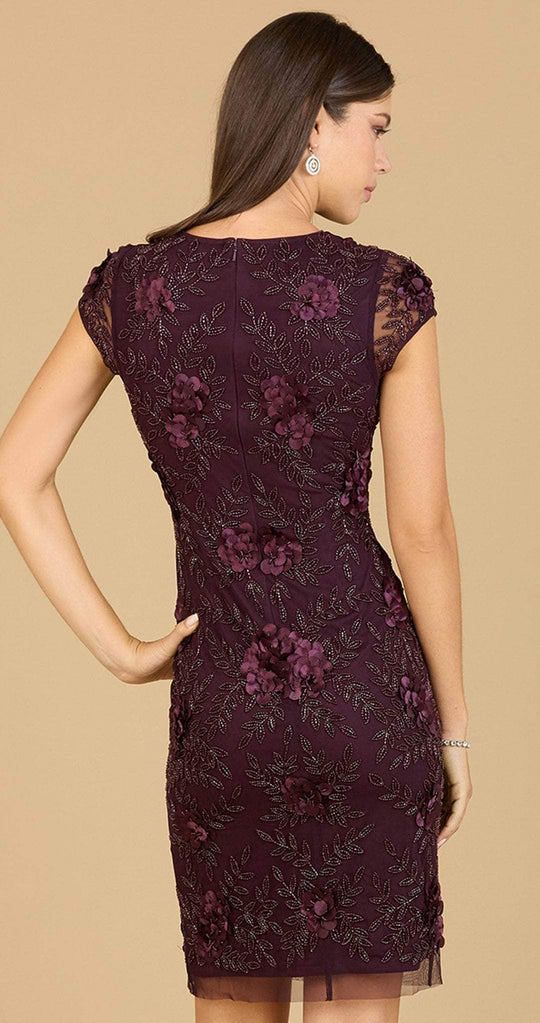 Lara Dresses 29179 - Cap Sleeve Beaded Cocktail Dress