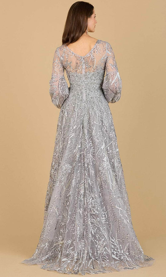 Lara Dresses 29198 - Bishop Sleeve Lace Evening Gown