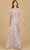 Lara Dresses 29201 - V-Neck Sheer Cape Sleeve Evening Gown Special Occasion Dress 4 / Dusty Rose