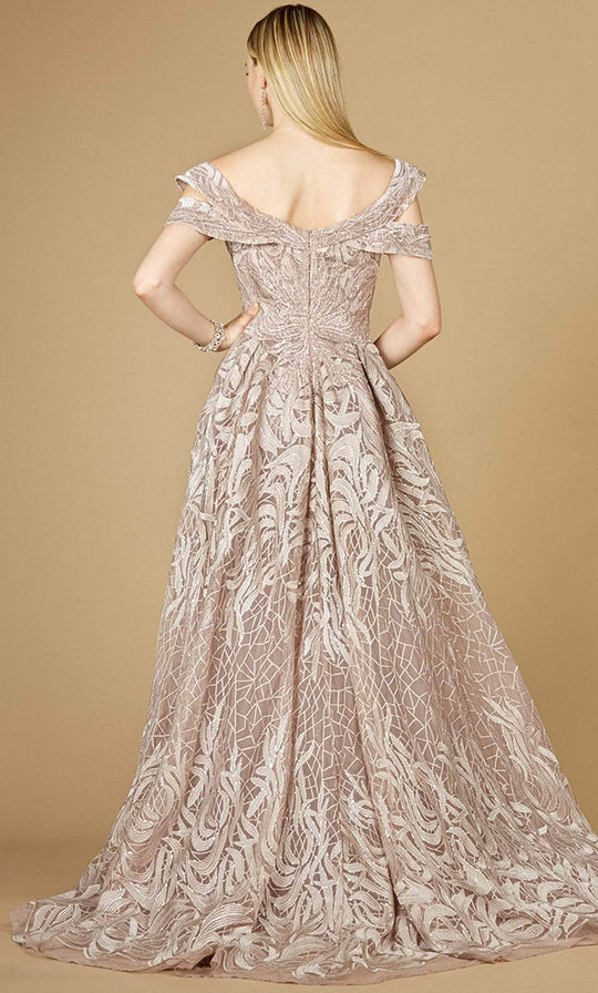Lara Dresses 29234 - Split Off-Shoulder Evening Gown