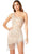 Lara Dresses 29291 - Sequined Asymmetric Party Dress Special Occasion Dress 0 / Nude/Silver