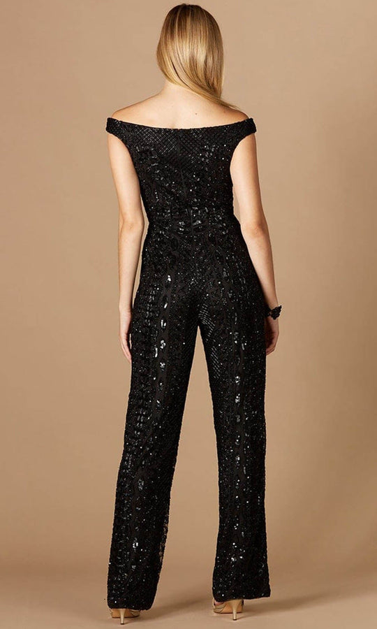 Lara Dresses 29323 - Glimmering Off Shoulder Jumpsuit