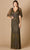 Lara Dresses 29356 - Sheer Capelet V Neck Prom Dress Special Occasion Dress 4 / Olive