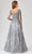 Lara Dresses - 29469 Crystal Ornate Long Sleeve A-Line Gown Evening Dresses