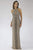 Lara Dresses - 29600 Beaded Halter Sheath Evening Gown Evening Dresses 0 / Nude