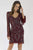 Lara Dresses - 29608 Deep V-Neck Long Sleeves Beaded Cocktail Dress Party Dresses 0 / Wine