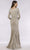 Lara Dresses - 29617 V Neck Long Sleeve Beaded Sheath Evening Gown Mother of the Bride Dresses