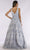 Lara Dresses - 29630 Floral Accent Beaded Feather Adorned Evening Gown Prom Dresses