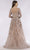 Lara Dresses - 29636 Sheer Neck Long Sleeve Feather Accent A-Line Gown Mother of the Bride Dresses
